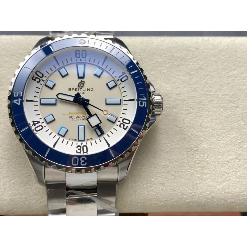 Breitling Superocean A17375E71G1A1 Replica - Cadran Argent Acier Inoxydable