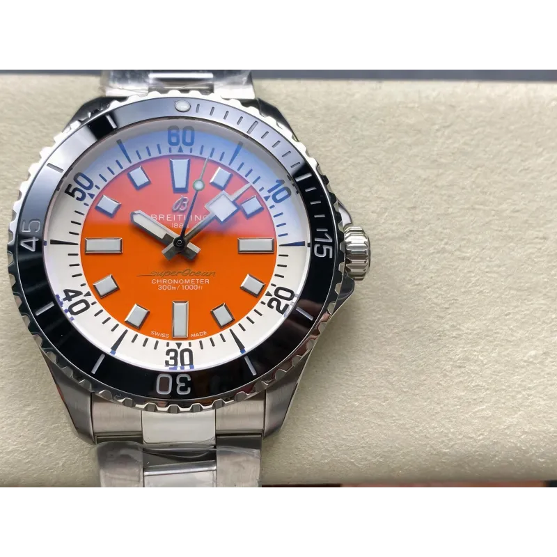 Breitling Superocean Automatic 42 A17376211O2A1 Replica - Cadran Orange Acier Inoxydable