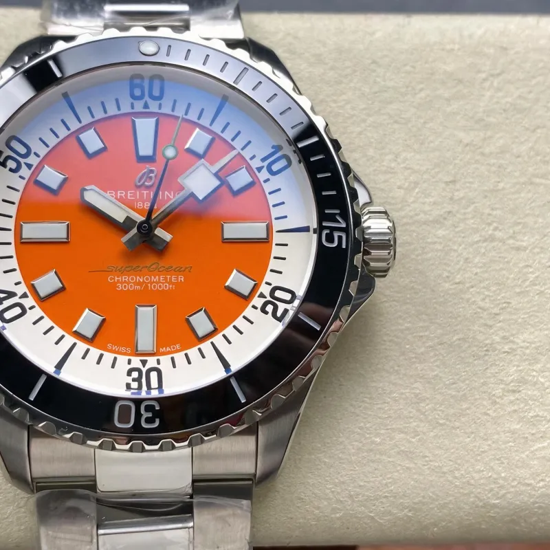 Breitling Superocean Automatic 42 A17376211O2A1 Replica - Cadran Orange Acier Inoxydable