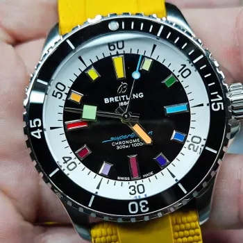 Breitling Superocean A17375211B2S4 Replica - Cadran Noir Lunette Cannelee