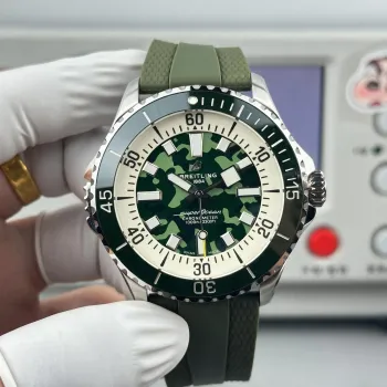 Breitling Superocean Automatic 46 E10379D31L1S1 Replica - Cadran Vert Bracelet Caoutchouc