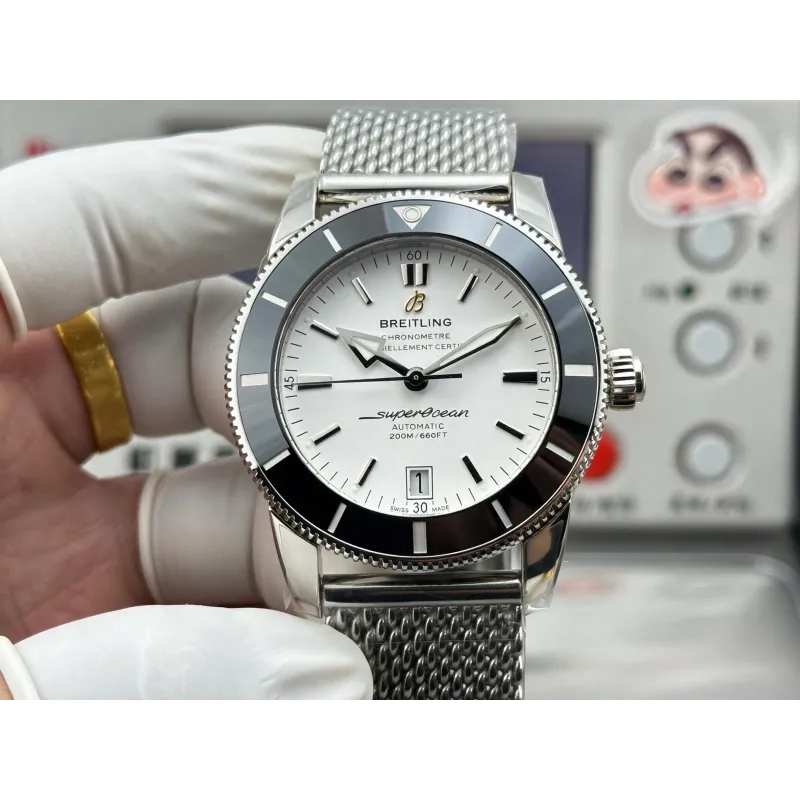 Breitling Superocean Heritage AB202012/G828/152A Replica - Cadran Argent Maille Milanaise
