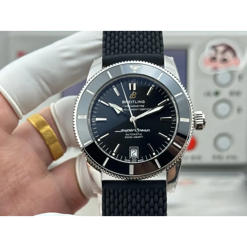 Breitling Superocean Heritage AB201012 Replica - Cadran Noir Bracelet Caoutchouc