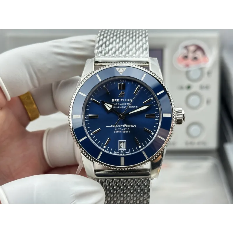Breitling Superocean Heritage Style AB2010161C1A1 Replica - Cadran Bleu Maille Milanaise