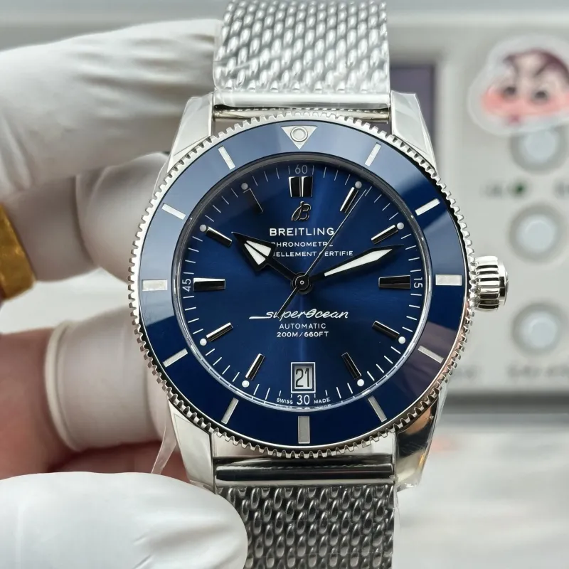 Breitling Superocean Heritage Style AB2010161C1A1 Replica - Cadran Bleu Maille Milanaise