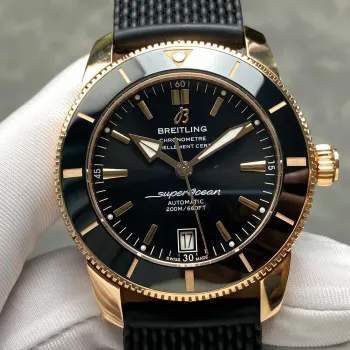 Breitling Superocean Heritage RB2010121B1S1 Replica - Cadran Noir Lunette Cannelee