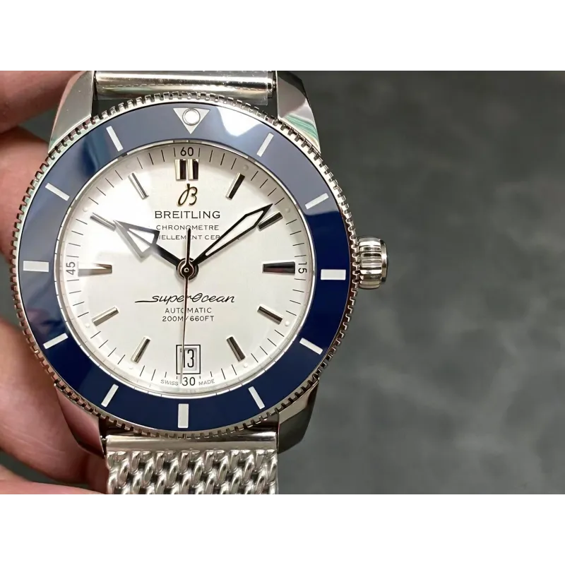 Breitling Superocean Heritage II 42 AB201016/G827-154A Replica - Cadran Argent Maille Milanaise