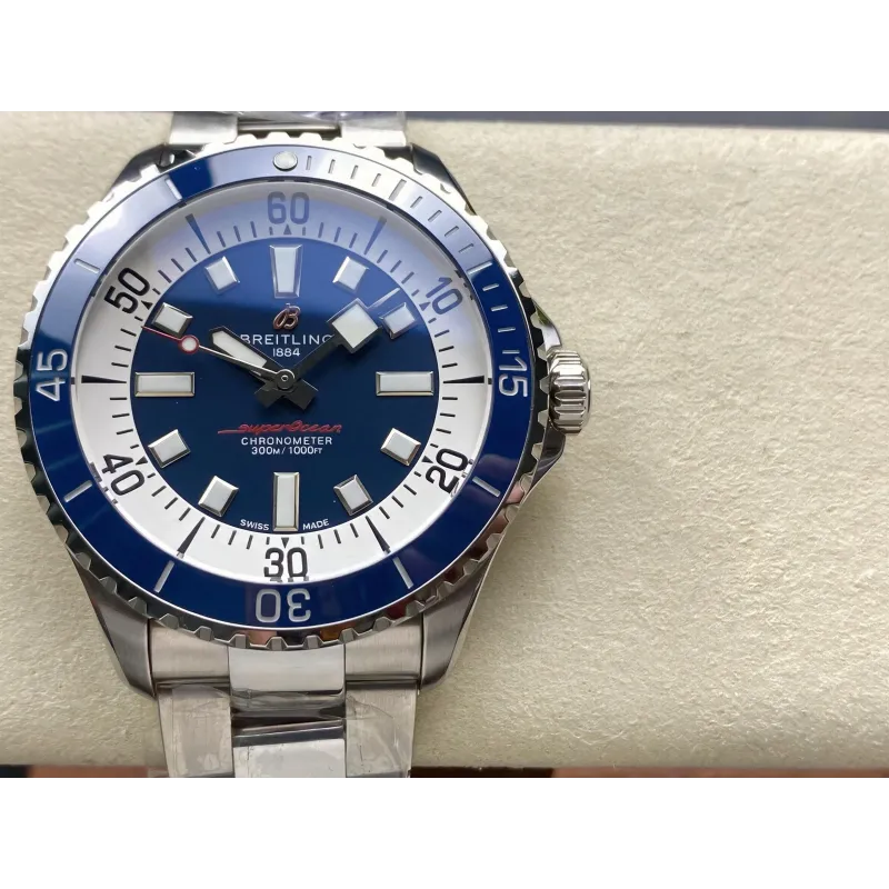 Breitling Superocean A17375E71C1A1 Replica - Cadran Bleu Acier Inoxydable