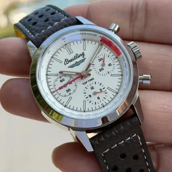 Breitling Top Time AB01766A1A1X1 Replica - Cadran Blanc Acier Inoxydable