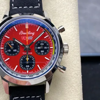 Breitling Top Time B01 Classic Cars A25310241K1X1 Replica - Cadran Rouge Acier Inoxydable