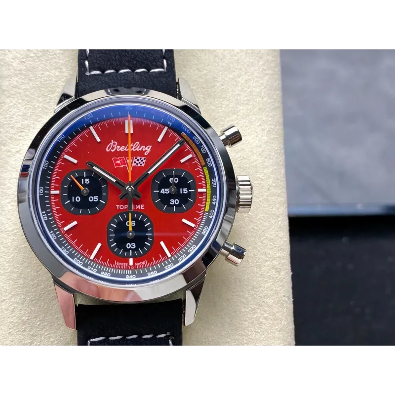 Breitling Top Time B01 Classic Cars A25310241K1X1 Replica - Cadran Rouge Acier Inoxydable