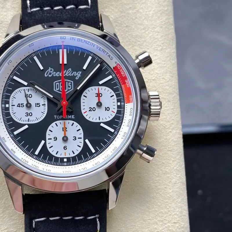 Breitling Top Time B01 Deus AB01765A1B1X1 Replica - Cadran Noir Acier Inoxydable