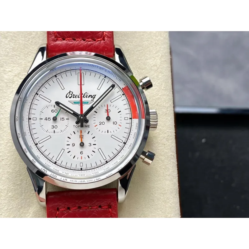 Breitling Top Time AB01766A1A1X1 Replica - Cadran Blanc Acier Inoxydable