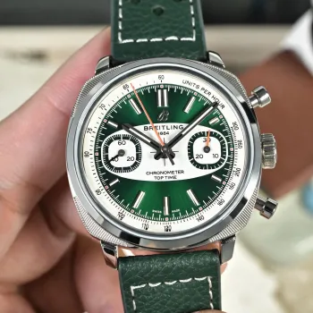 Breitling Top Time Chronograph AB01771A1L1X1 Replica - Cadran Vert Acier Inoxydable