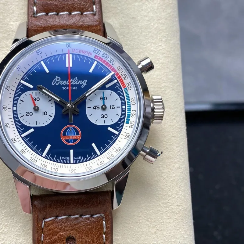 Breitling Top Time B01 Chronograph Shelby Cobra AB01763A1C1X1 Replica - Cadran Bleu