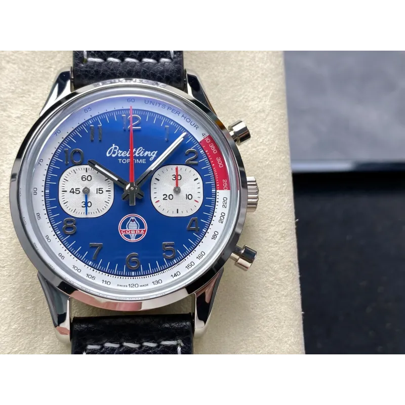 Breitling Top Time B01 Shelby Cobra AB01763A1C1X1 Replica - Cadran Bleu Acier Inoxydable