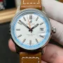 Breitling Top Time Automatic AB3113281A1X1 Replica - Cadran Blanc Bracelet Cuir