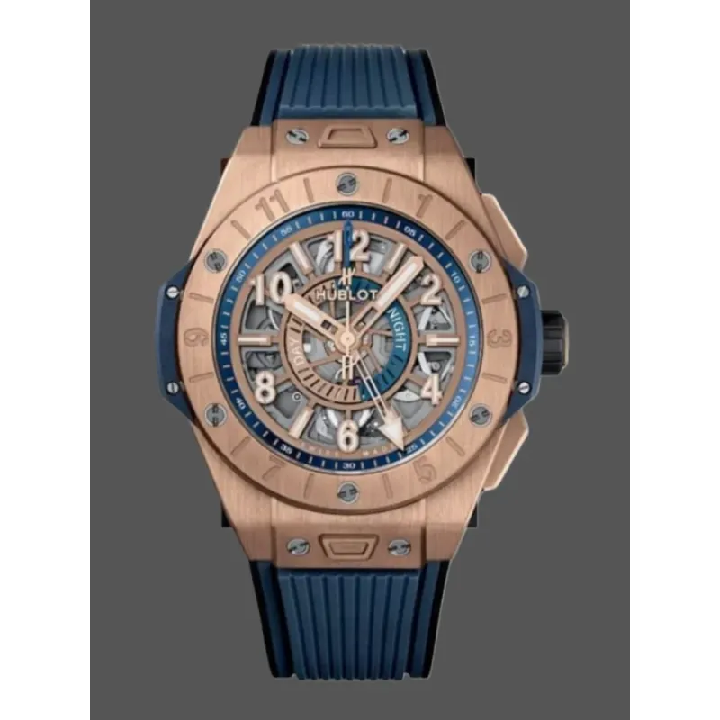 Hublot Big Bang Unico 471.OX.7128.RX Replica - Bracelet Caoutchouc Or Rose