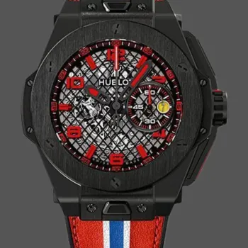 Hublot Big Bang Ferrari 401.CX.1123.VR Replica - Bracelet Cuir Fibre de Carbone