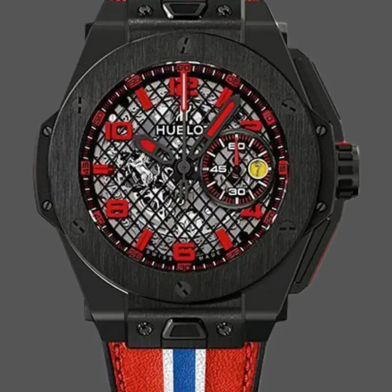 Hublot Big Bang Ferrari 401.CX.1123.VR Replica - Bracelet Cuir Fibre de Carbone