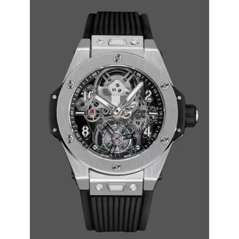 Hublot Big Bang Tourbillon BB-TB-45-SK Replica - Bracelet Caoutchouc Acier Inoxydable