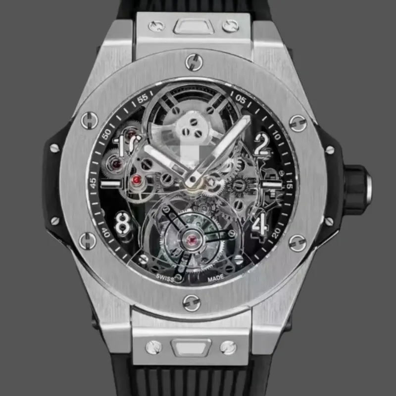 Hublot Big Bang Tourbillon BB-TB-45-SK Replica - Bracelet Caoutchouc Acier Inoxydable