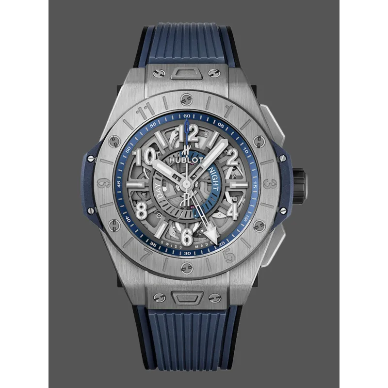 Hublot Big Bang Unico GMT 471.NX.7112.RX Replica - Bracelet Caoutchouc Titane