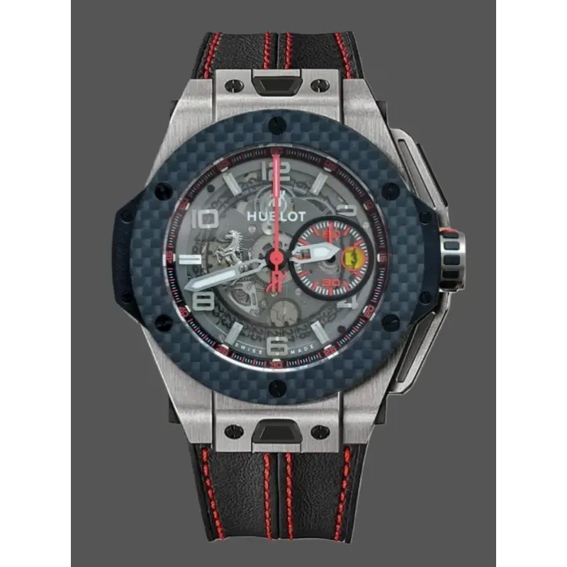 Hublot Big Bang Ferrari 401.NX.0123.VR Replica - Bracelet Cuir Titane
