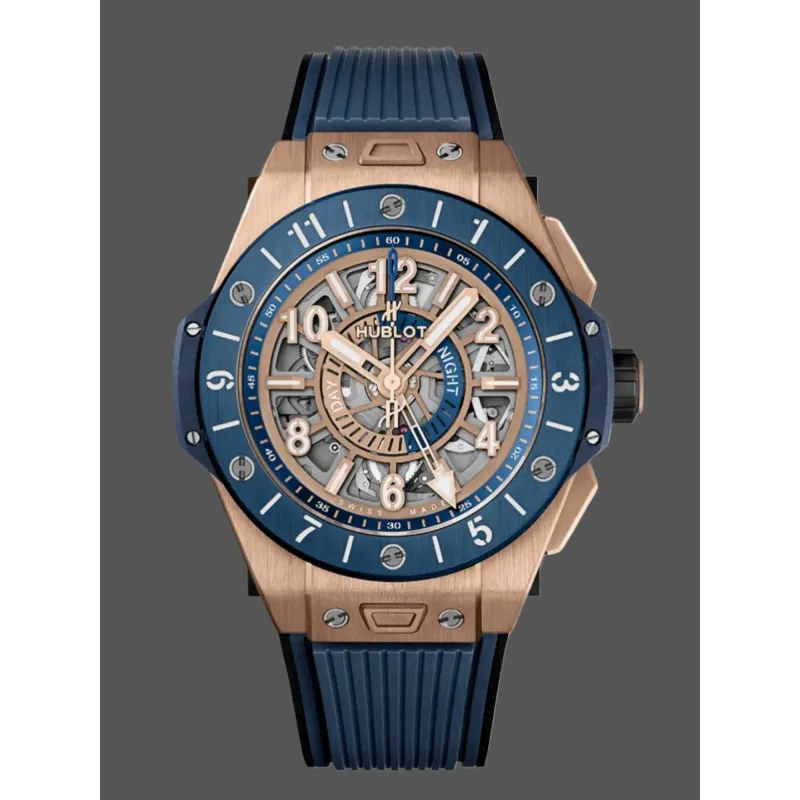 Hublot Big Bang 471.OL.7128.RX Replica - Bracelet Caoutchouc Or Rose