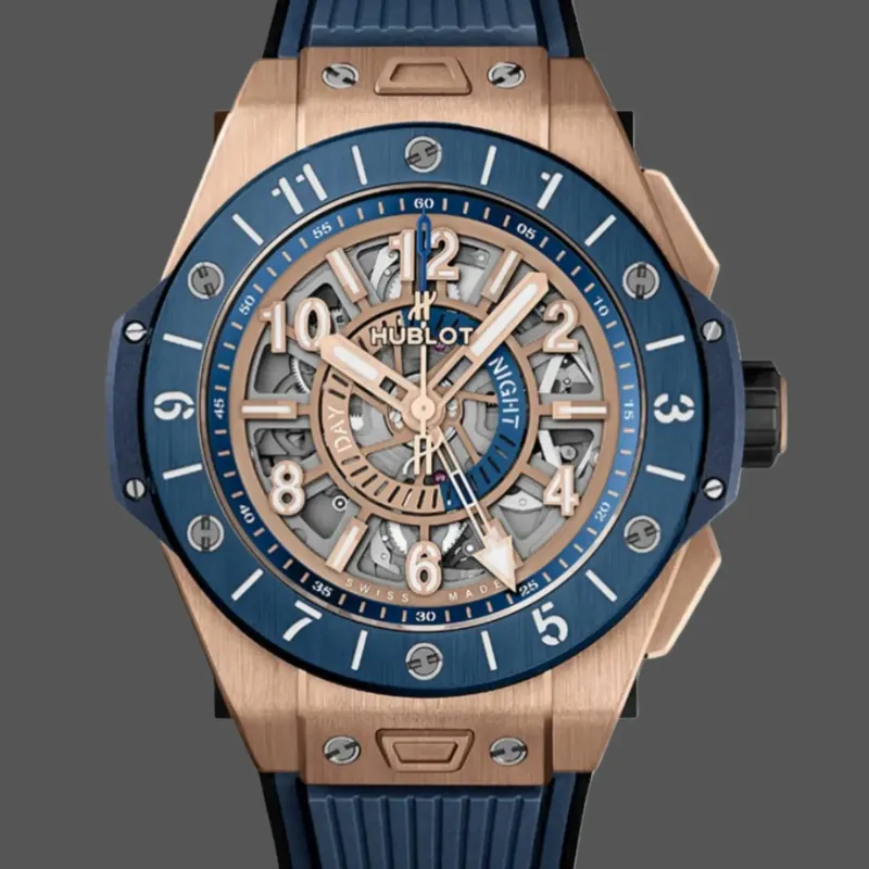 Hublot Big Bang 471.OL.7128.RX Replica - Bracelet Caoutchouc Or Rose