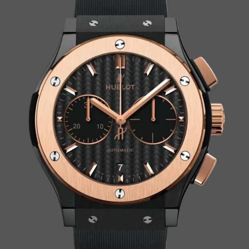 Hublot Classic Fusion Chronograph 521.CO.1781.RX Replica - Cadran Noir Bracelet Caoutchouc