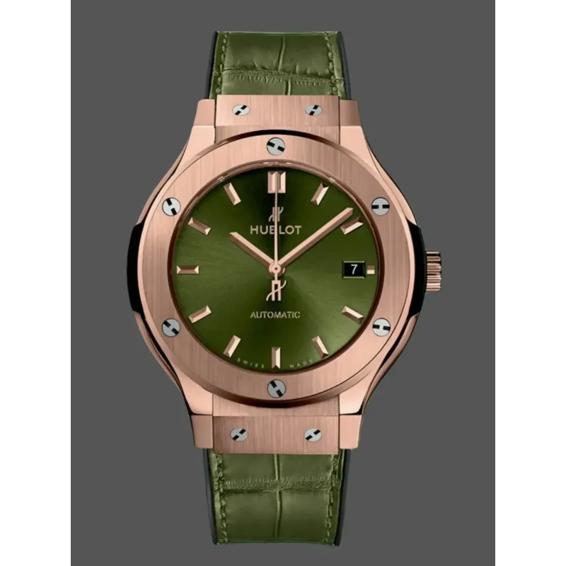 Hublot Classic Fusion King Gold Green Unisexe CLASSIC FUSION KING GOLD GREEN 38MM Replica - Cadran Vert