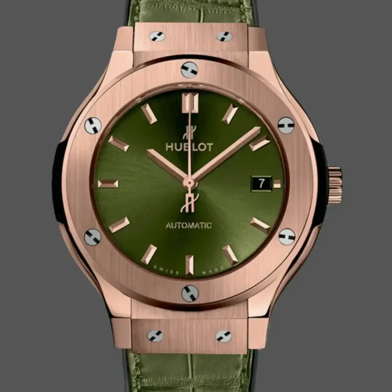 Hublot Classic Fusion King Gold Green Unisexe CLASSIC FUSION KING GOLD GREEN 38MM Replica - Cadran Vert
