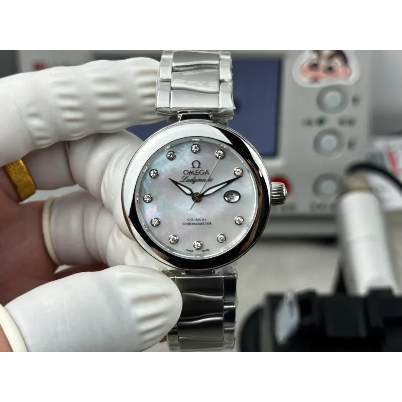 Omega Ladymatic Unisexe 425.30.34.20.55.002 Replica - Cadran Nacre Acier Inoxydable