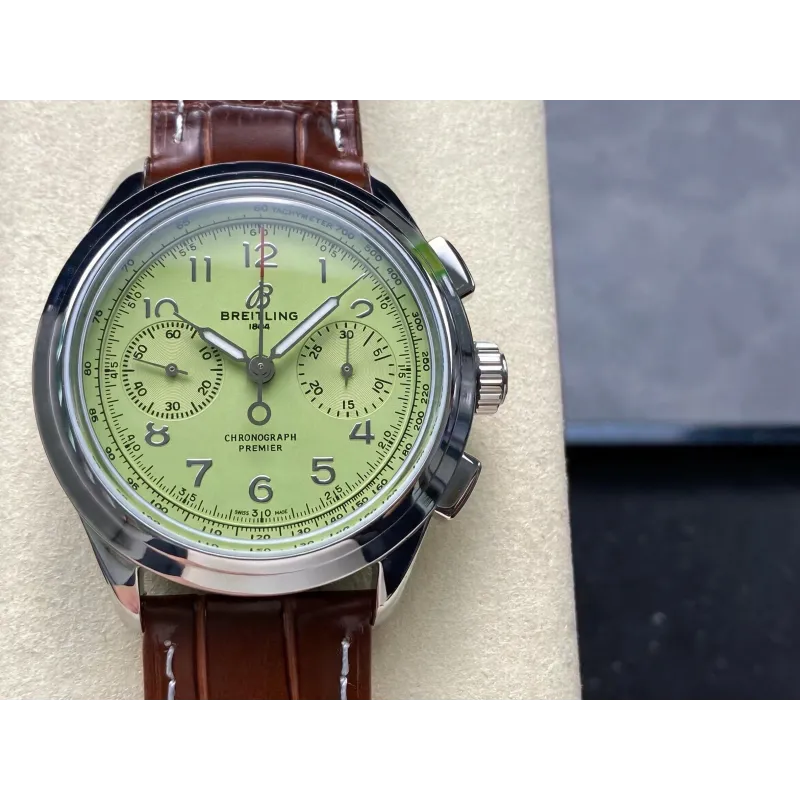 Breitling Premier Pistachio B09 Chronograph 40 AB0930D31L1P1 Replica - Cadran Vert
