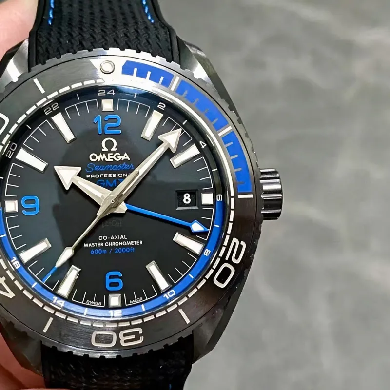 Omega Seamaster Planet Ocean 215.92.46.22.01.002 Replica - Cadran Noir Ceramique