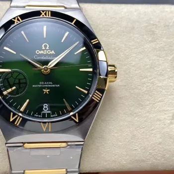 Omega Constellation 131.20.41.21.10.001 (TWO-TONE BRACELET EDITION) Replica - Cadran Vert