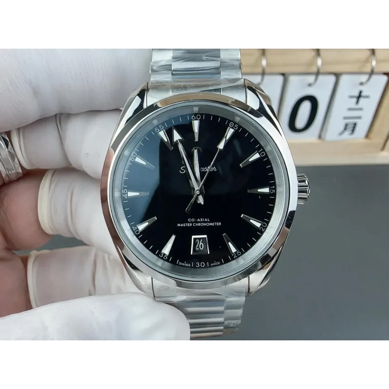 Omega Seamaster Aqua Terra 220.10.38.20.01.004 Replica - Cadran Noir Acier Inoxydable