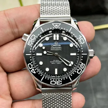 Omega Seamaster 210.30.42.20.01.010 Replica - Cadran Noir Lunette Cannelee