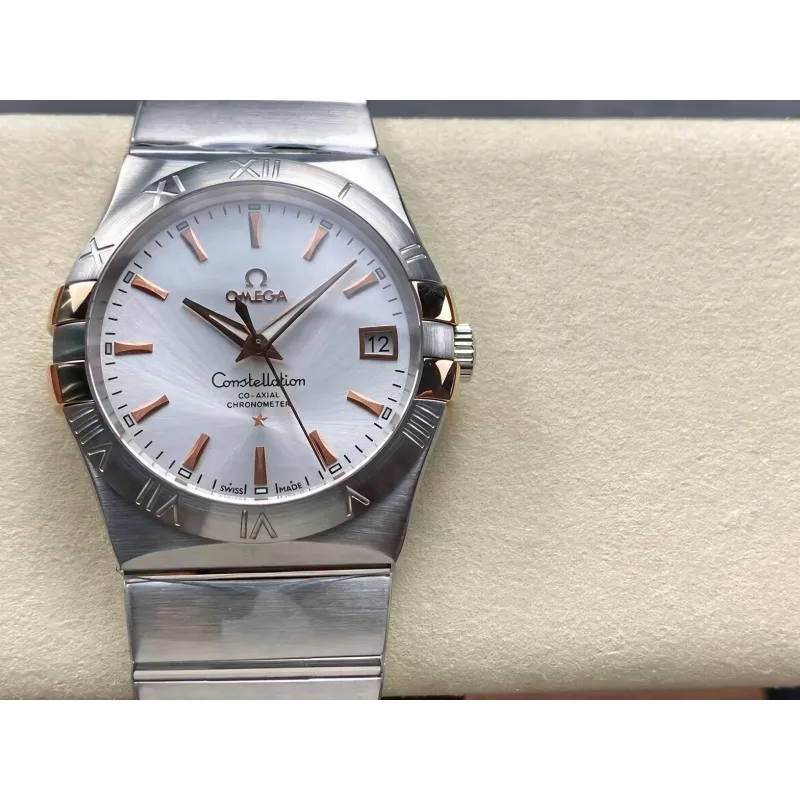 Omega Constellation 123.20.38.21.02.004 Replica - Cadran Argent Acier Inoxydable