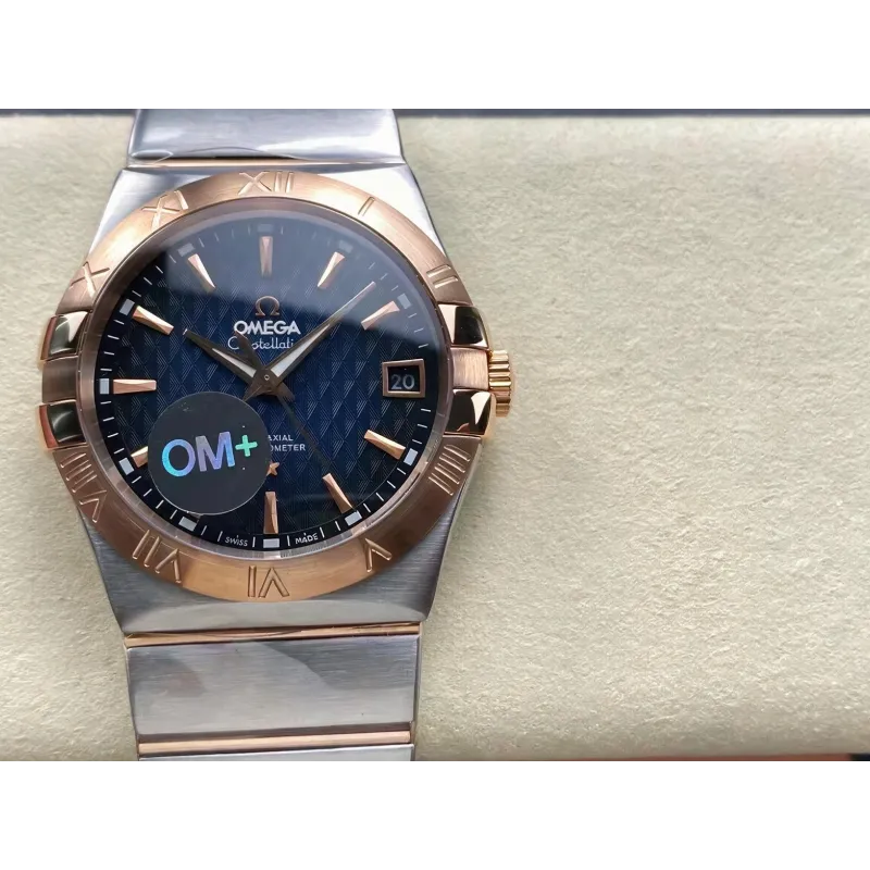 Omega Constellation 123.20.38.21.03.001 Replica - Cadran Bleu Acier Inoxydable