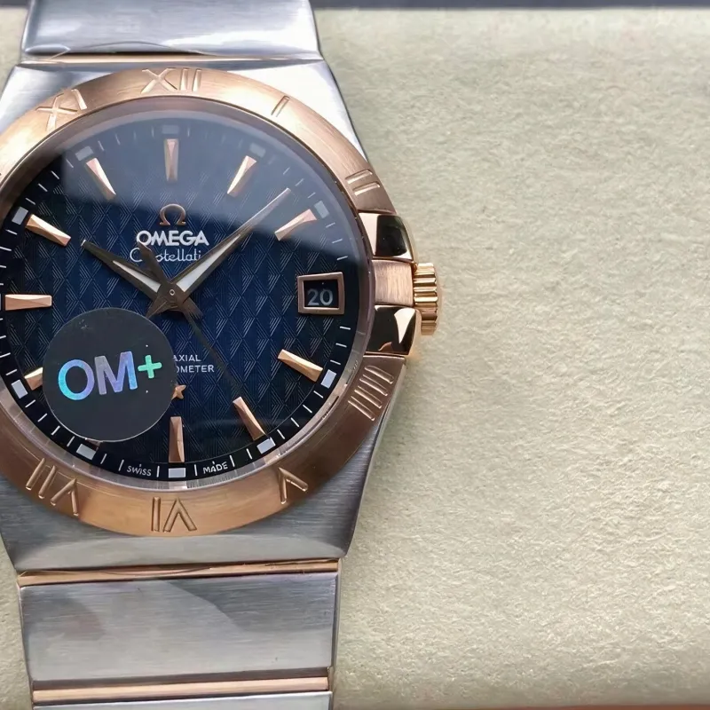 Omega Constellation 123.20.38.21.03.001 Replica - Cadran Bleu Acier Inoxydable