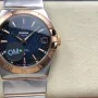 Omega Constellation 123.20.38.21.03.001 Replica - Cadran Bleu Acier Inoxydable