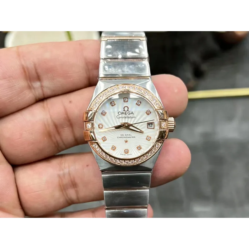Omega Constellation Unisexe 123.25.27.20.55.001 Replica - Cadran Nacre Lunette Cannelee