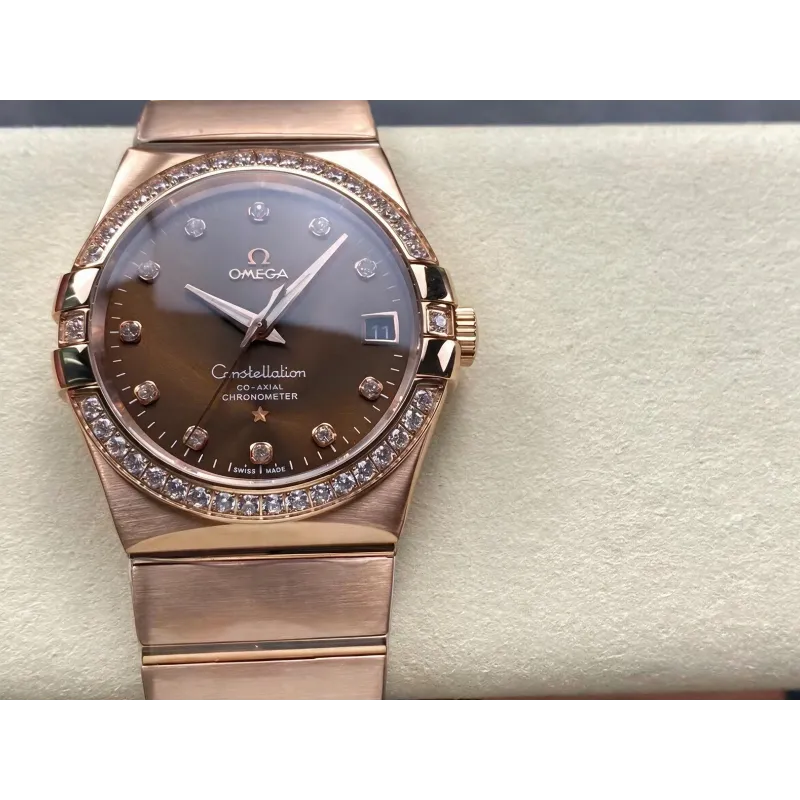 Omega Constellation 123.55.38.21.63.001 Replica - Cadran Marron Bicolore