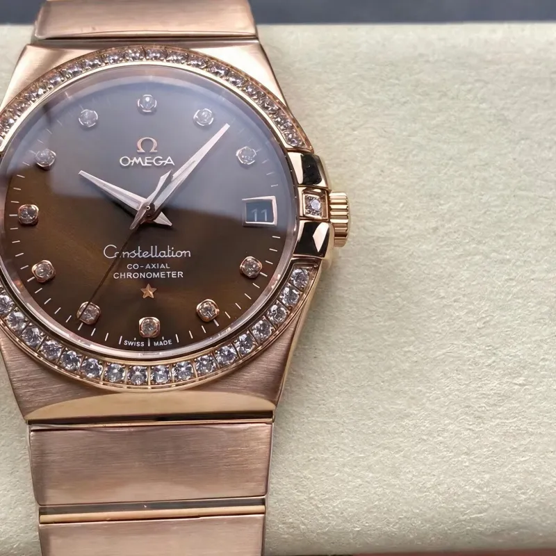 Omega Constellation 123.55.38.21.63.001 Replica - Cadran Marron Bicolore