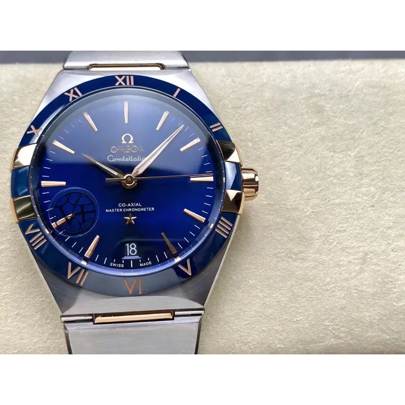 Omega Constellation 131.23.41.21.03.001 (TWO-TONE BRACELET EDITION) Replica - Cadran Bleu