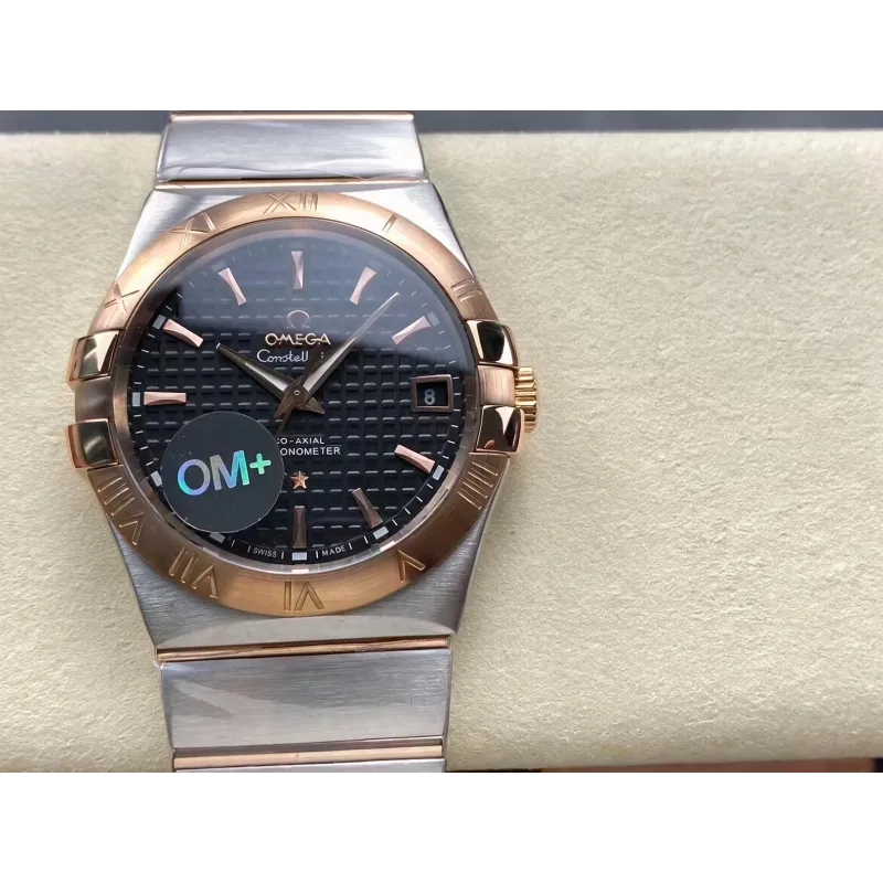 Omega Constellation 123.20.38.21.01.001 Replica - Cadran Noir Acier Inoxydable
