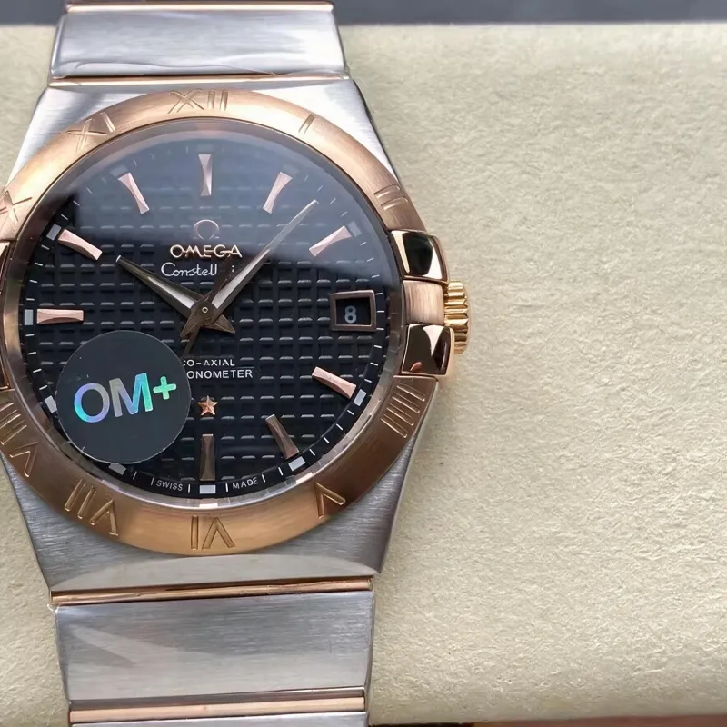 Omega Constellation 123.20.38.21.01.001 Replica - Cadran Noir Acier Inoxydable