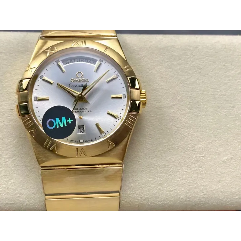 Omega Constellation 123.50.38.22.02.002 Replica - Cadran Argent Lunette Cannelee